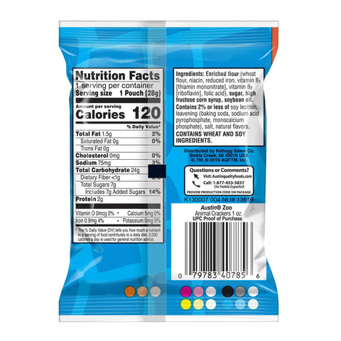 Cracker Keebler Austin Zoo Animal 100 Count 1 Ounce