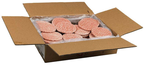 Double Red Provisions 8 1 75/25 Ground Beef Patty, 2 Ounce -- 80 per case.