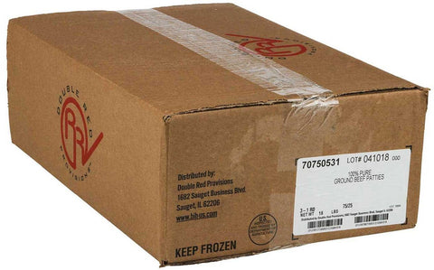 Double Red Provisions 75/25 Beef Patties, 5.33 Ounce -- 45 per case