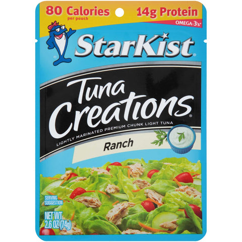 StarKist Tuna Creations Ranch Chunk Light Tuna, 2.6 Ounce -- 24 per case.