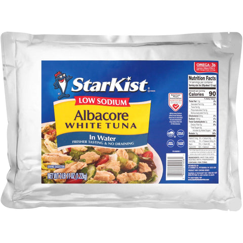 StarKist Low Sodium Albacore Chunk White Tuna in Water, 43 Ounce -- 6 per case.