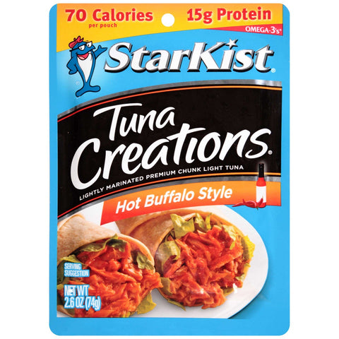 Starkist Tuna Creations Hot Buffalo Style Chunk Light Tuna, 2.6 Ounce -- 24 per case.