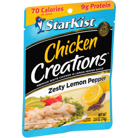 Starkist Chicken Creations Lemon Pepper Chicken, 2.6 Ounce -- 12 per case.