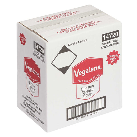 Vegalene Waffle Off Aerosol Pan Coatings, 14 Ounce -- 6 Case