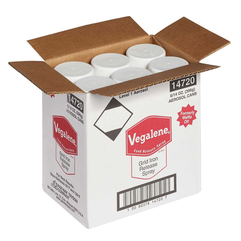 Vegalene Waffle Off Aerosol Pan Coatings, 14 Ounce -- 6 Case