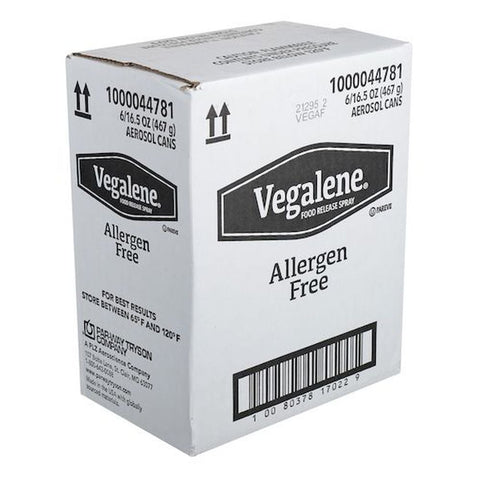 Vegalene Allergen Free Food Release Spray, 16.5 Ounce Aerosol -- 6 per case