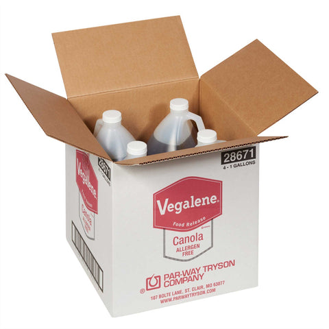 Vegalene Canola Allergen Free Food Release Oil, 1 Gallon -- 4 per case.