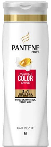 Pantene Pro-V Radiant Color Shine 2 in 1 Shampoo and Conditioner, 12.6 Fluid Ounce -- 6 per case.
