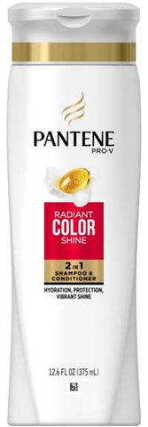 Pantene Pro-V Radiant Color Shine 2 in 1 Shampoo and Conditioner, 12.6 Fluid Ounce -- 6 per case.