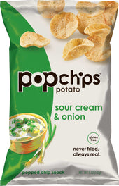 Popchips Sour Cream and Onion Popped Potato Chips, 5 Ounce -- 12 per case.