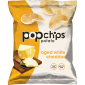 Popchips Aged White Cheddar Potato Chip, 0.7 Ounce -- 24 per case