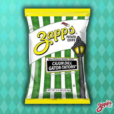 Zapps Cajun Dill Gatortator Kettle Potato Chips, 2.5 Ounce -- 10 per case