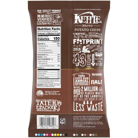 Kettle Brand Lightly Salted Potato Chips - 9 oz. bag, 12 per case