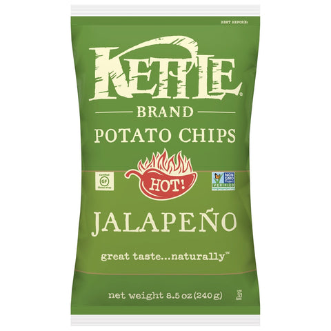 Kettle Jalapeno Potato Chips - 9 oz. bag, 12 per case