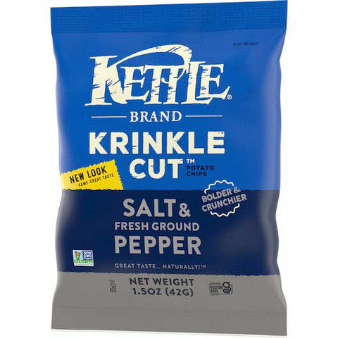 Kettle Foods Salt and Fresh Ground Pepper Potato Chips, 1.5 Ounce -- 24 per case