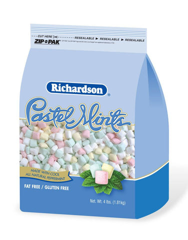 Richardson Pastel Mints - 4 lb. stand up bag, 6 per case