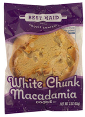 Best Maid White Chunk Macadamia Cookie, 3 Ounce -- 48 per case