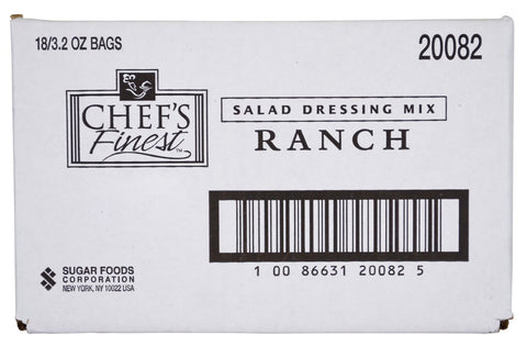Sugar Foods Chef Finest Ranch Dressing, 3.2 Ounce -- 18 per case.