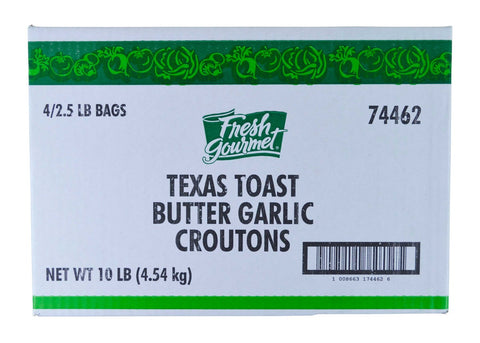 Fresh Gourmet Texas Toast Butter and Garlic Croutons, 2.5 Pound -- 4 per case.