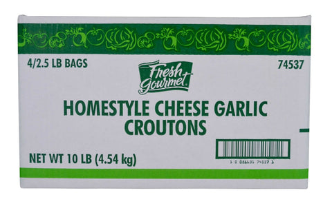 Fresh Gourmet Homestyle Cheese and Garlic Premium Crouton, 2.5 Pound -- 4 per case.