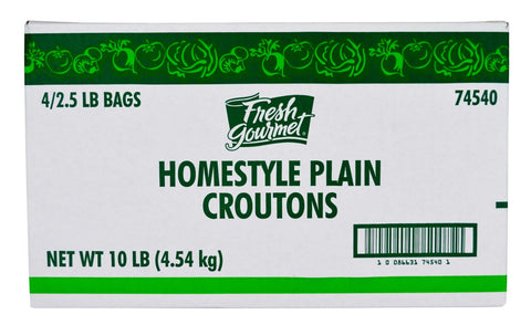 Fresh Gourmet Homestyle Plain Premium Crouton, 2.5 Pound -- 4 per case.