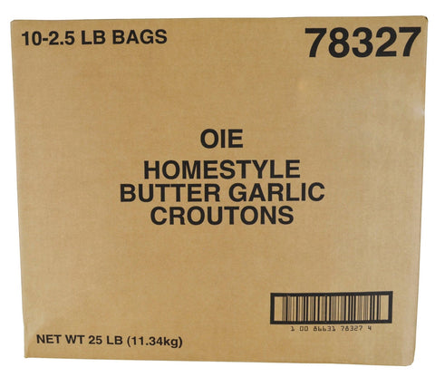 Oie Homestyle Butter and Garlic Crouton, 2.5 Pound -- 10 per case.