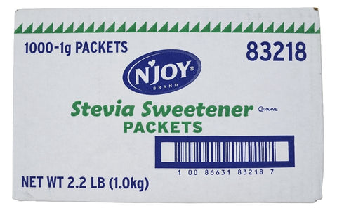 Njoy Green Stevia Sugar Substitute, 1 Gram -- 1000 per case.