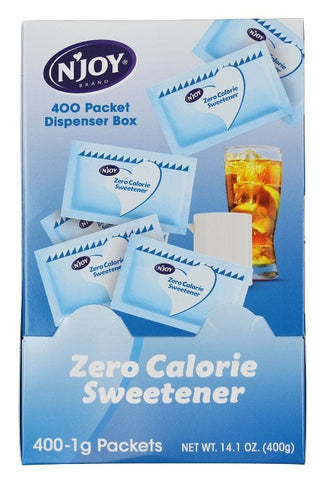 Njoy Blue Aspertame Sugar Substitute, 1 Gram -- 1600 per case.