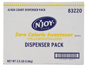 Njoy Yellow Sucralose Sugar Substitute, 1 Gram -- 1600 per case.