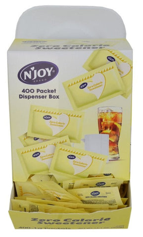 Njoy Yellow Sucralose Sugar Substitute, 1 Gram -- 1600 per case.