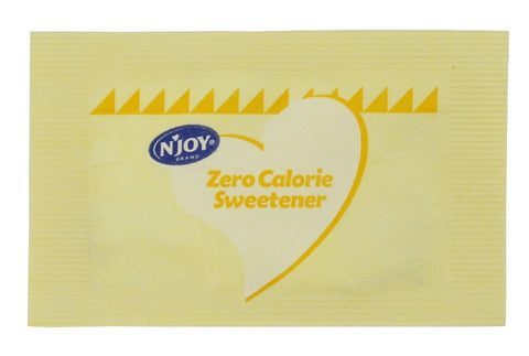 Njoy Yellow Sucralose Sugar Substitute, 1 Gram -- 1600 per case.