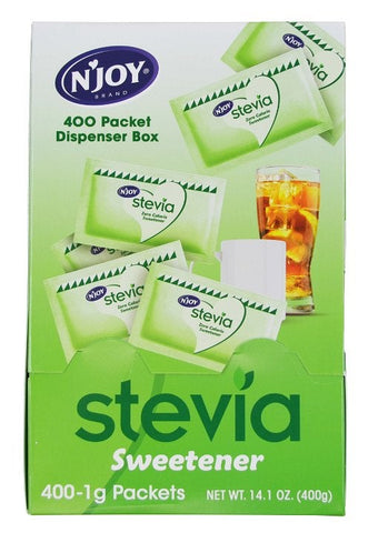 Njoy Green Stevia Sugar Substitute, 1 Gram -- 1600 per case.