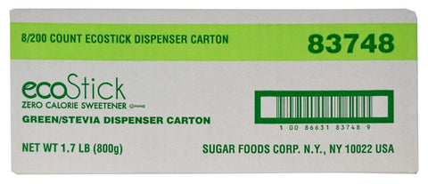 Ecostick Stevia Green Sugar Substitute, 0.5 Gram -- 8 per case.