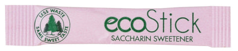 Ecostick Sugar Substitute Saccharin Sticks, 0.5 Gram -- 3000 per case.