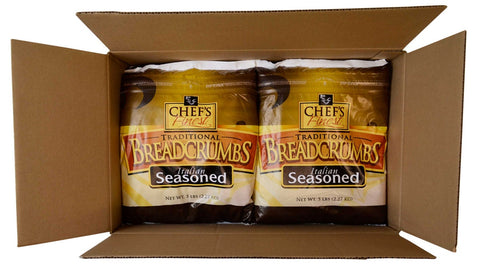 Chefs Finest Medium Seasoned Crumbled Bread, 5 Pound -- 6 per case