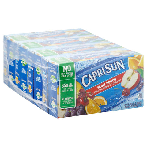 Kraft Capri Sun Fruit Punch Flavored Juice Drink Blend, 6 Ounce - 10 per pack -- 4 packs per case.