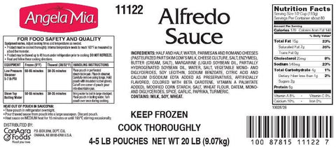 Conagra Angela Mia Standard Alfredo, 80 Ounce -- 4 per case.