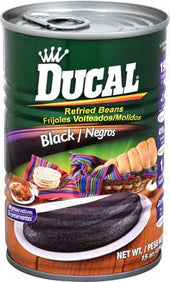 Ducal Refried Black Beans, 15 Ounce -- 24 per case.