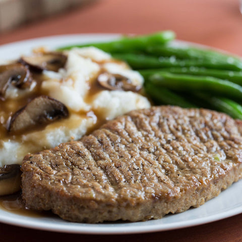 Kings Command Foods Cooked Beef Salisbury Steak, 3 Ounce -- 80 per case.