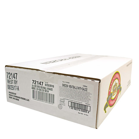 Kings Command Foods Fully Cooked 0.5 Ounce Swedish Meatballs, 10 Pound.