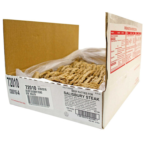 Kings Command Foods Fully Cooked Salisbury Steaks Portions, 3 Ounce -- 80 per case.