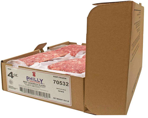 Philly Sensations Beef Sandwich Slices, 4 Ounce -- 40 per case