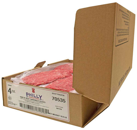 Philly Sensations Ribeye Beef Sandwich Slices, 4 Ounce -- 40 per case