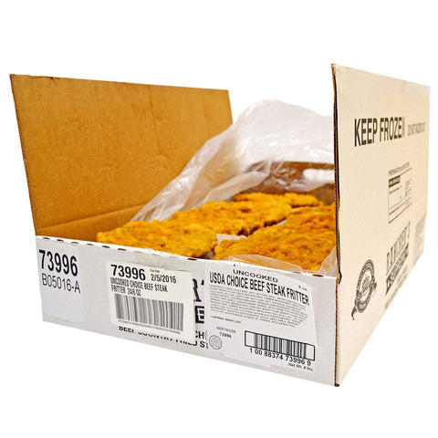 Ranchers Supreme Raw Breaded Choice Beef Steak Fritter, 6 Ounce -- 24 per case.