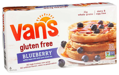Vans International Foods Blueberry Waffle, 9 Ounce -- 12 per case