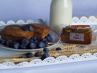 Ultra Whole Grain Blueberry Mini Loaf, 2.05 Ounce -- 120 per case.