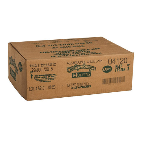 Otis Spunkmeyer Delicious Essentials Chocolate Chocolate Chip Muffin, 4 Ounce -- 24 per case.
