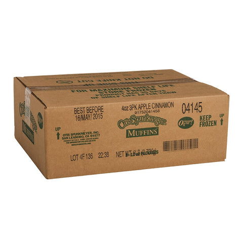 Otis Spunkmeyer Delicious Essentials Apple Cinnamon Muffin, 4 Ounce -- 24 per case.