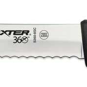 Dexter Russell Scalloped Black Handle Bread Knife, 8 inch -- 6 per case