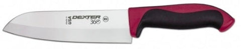 Dexter Russell Santoku Knife with Red Handle, 7 inch -- 6 per case